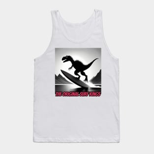 Dinosaur Surfing Funny Tank Top